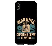 Warning Cleaning Crew At Work Custodio de Conserje - Carcasa para iPhone XS MAX