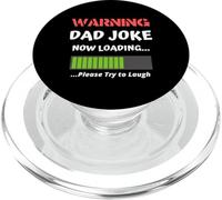 Warning Dad Joke Ahora está Cargando, por Favor, Trata de reír de Forma Divertida PopSockets PopGrip para MagSafe