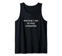 Warning I Can Be Very Unladylike Funny Ironic Sarcastic Camiseta sin Mangas
