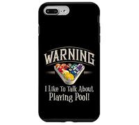 Warning I Like To Talk About Pool Playing Carcasa para iPhone 7 Plus/8 Plus