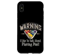 Warning I Like To Talk About Pool Playing Carcasa para iPhone XS MAX