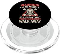 Warning I'm An Asshole Funny Quotes Sarcastic Offensive Rude PopSockets PopGrip para MagSafe