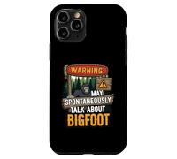 Warning May Spontaneously Talk About Bigfoot Funny Sasquatch Carcasa para iPhone 11 Pro