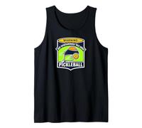 Warning May Spontaneously Talk About Pickleball Funny Player Camiseta sin Mangas