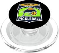 Warning May Spontaneously Talk About Pickleball Funny Player PopSockets PopGrip para MagSafe