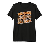 Warning May Spontaneously Tell Dad Jokes Camiseta Premium