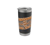 Warning May Spontaneously Tell Dad Jokes Vaso térmico de acero inoxidable de doble pared