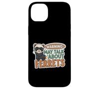 Warning May Talk About Ferrets Funny Pet Owner Design Carcasa para iPhone 14 Plus