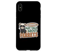 Warning May Talk About Ferrets Funny Pet Owner Design Carcasa para iPhone XS MAX