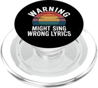 Warning Might Sing Wrong Lyrics Cantante de música - PopSockets PopGrip para MagSafe
