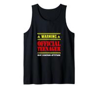 Warning Official Adolescentes May Contain Attitude 13th Birthday Camiseta sin Mangas