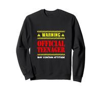 Warning Official Adolescentes May Contain Attitude 13th Birthday Sudadera