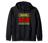 Warning Official Adolescentes May Contain Attitude 13th Birthday Sudadera con Capucha