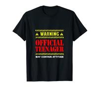 Warning Official Teenager May Contain Attitude 13th Birthday Camiseta