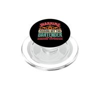 Warning Pissing Off The Bartender Funny Bartending PopSockets PopGrip para MagSafe