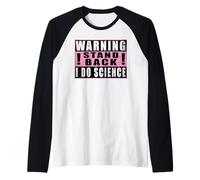 Warning Stand Back I Do Science Química Camiseta Manga Raglan