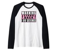 Warning Stand Back I Do Science Química Camiseta Manga Raglan