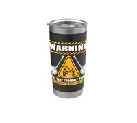 Warning Stay Away From My Banjo Music Lover Instrumento Banjo Vaso térmico de acero inoxidable de doble pared