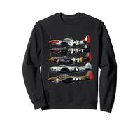 Warplanes B-17 P51 Mustang F4U Corsair P40 Warhawk de la Segunda Guerra Mundial Sudadera