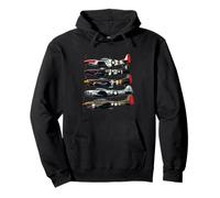 Warplanes B-17 P51 Mustang F4U Corsair P40 Warhawk de la Segunda Guerra Mundial Sudadera con Capucha