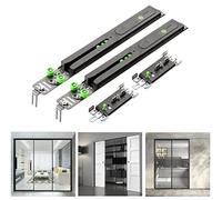 WARQO 2PCS Freno Puerta Corredera de Cierre Suave Kit para Armarios Empotrados Herraje para 30-110LBS (Color: 30-50KG)