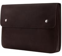 Warreplica Organizador de piel para cuaderno: espaciosa funda para portátil (33-38.1 cm) y soporte para documentos A5 para MacBook, tabletas y archivos (marrón burdeos)