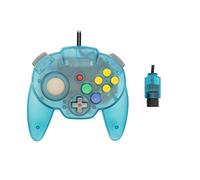 Warrior 64 Controlador con cable para consola original Nintendo 64 N64 (azul)