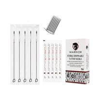 WARRIOR Agujas de Tatuaje Acero Quirúrgico Desechable Pre Estéril Eo gas Tattoo Needles para Máquina de Tatuaje Big Magnum M1 Tamaño 0.30/0.35 mm (T1211M1/50pcs)