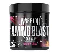 Warrior Amino Blast BCAA en Polvo 270g - Suplemento Deportivo de Aminoácidos con Cafeína - Mejora Energía, Concentración y Recuperación Muscular - 30 Raciones - Sin Azúcar, Vegano (Cola de Cereza)