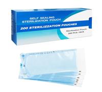 WARRIOR Bolsa de Esterilización, Bolsas de Esterilización, 200 Piezas, Bolsas para Autoclave, Bolsas de Autoesterilización, Bolsa de Esterilización autosellante（135 * 280 mm）