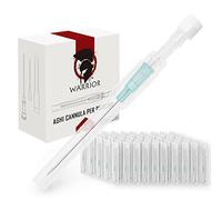 WARRIOR Cánula estéril desechable Agujas para perforar la nariz del oído Piercing para el cuerpo Accesorio de tatuaje profesional (50 piezas/caja, verde 18G)