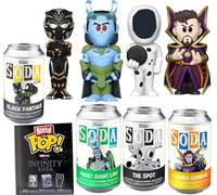Warrior Captain America Figure Soda Bundled with Pop! Gamerverse Civil Champions Contest Blue + Zombie Falcon What if? + War Minis Blind Box Marvel Heroes 4 Items