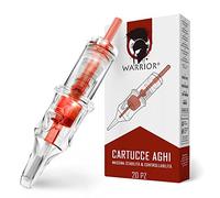 WARRIOR Cartuchos diamante Agujas tatuaje esterilizadas alta estabilidad Cartucho aguja tatuaje EoGas Curva Magnum 20pcs Maquillaje permanente desechable acero quirúrgico(0.30mm-1005CM)