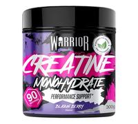 Warrior Creatina Monohidrato Polvo 300 g, Vegana - Blazin' Berry | 3 g por porción, 90 porciones, micronizada, buen sabor, testada en laboratorio, para fuerza y masa muscular