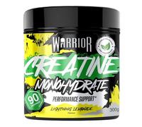 Warrior Creatina Monohidrato Polvo 300 g, Vegana - Limonada | 3 g por porción, 90 porciones, micronizada, buen sabor, testada en laboratorio, para fuerza y masa muscular