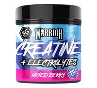 Warrior Creatine Monohydrate Plus Electrolytes Powder 360 g - Bebida de hidratación y rendimiento - Batido nutricional para promover el crecimiento muscular - 80 raciones (Mezcla de frutos rojos)