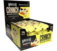 Warrior Crunch 20 g de Proteína - Pack de 12 x 64 g - Bajas en Azúcar y Carbohidratos - Snack crujido Fitness y Post Entrenamiento (Tarta banoffee)