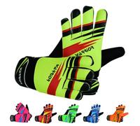 warrior gears Guantes de Portero niños, Guantes de fútbol para niños, con Doble protección en Las muñecas, Amarillos, Talla 6, para niños de 13 a 15 años