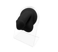WARRIOR Oreja, Lengua, Ojo, Ombligo, Nariz, Silicona 3D Negra con Expositor, Herramienta para Practicar Piercings (PENE)