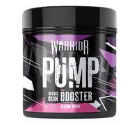 Warrior Pump Preentrenamiento en Polvo 225 g - Suplemento Óxido Nítrico - Sin Estimulantes ni Cafeína - Contiene Malato de Citrulina y Dextrina Cíclica - 30 Raciones (Frutos rojos explosivos)