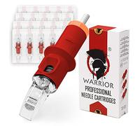 WARRIOR RED Agujas de tatuaje profesionales rojas esterilizadas con cartucho de aguja de tatuaje de gas Eo Curve Magnum 20 piezas Maquillaje permanente desechable de acero quirúrgico (0.30MM-1025CM)