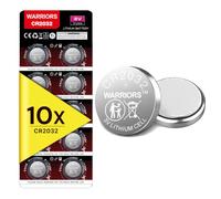 Warriors 10X Pila CR2032 3V 240mAh Litio Botón