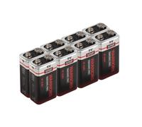 Warriors 8X Pila Pilas 9V alcalinas bateria 9v, de Larga duración, potentes, para detectores de Humo, detectores de Incendios, sensores de Alarma 6lr61 6F22 PP3 MN1604 (8X)