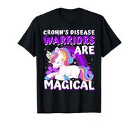 Warriors Magical Unicorn para concientizar sobre la Enfermedad de Crohn, Morado Camiseta