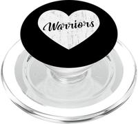 Warriors School Sports Fan Team Spirit Mascota con corazón PopSockets PopGrip para MagSafe