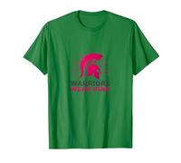 Warriors Wear Pink: Spartan Helmet Breast Cancer Awareness, Camiseta, Hombre, Verde Kelly, L