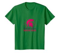 Warriors Wear Pink: Spartan Helmet Breast Cancer Awareness, Camiseta, Niños, Verde Kelly, 2 años