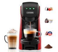 Warriors1 Cafetera Cápsula 4en1 para Nespresso, Dolce Gusto, Lavazza A Modo Mio y Café Molido, 20 bars, 0,8 L Depósito, 3 niveles de Temperatura y 3 tamaños de Taza Programables, Máquina Multicapsulas