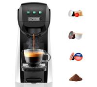 Warriors1 Cafetera Cápsula 4en1 para Nespresso, Dolce Gusto, Lavazza A Modo Mio y Café Molido, 20 bars, 0,8 L Depósito, 3 niveles de Temperatura y 3 tamaños de Taza Programables, Máquina Multicapsulas