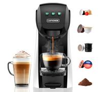 Warriors1 Cafetera Cápsula 5en1 para Dolce Gusto, Nespresso, Lavazza A Modo Mio, Espresso Point y Café Molido, 20bar, 0,8L, Automática y Compacta Máquina Multicapsula, Multibebida para Hogar y Oficina